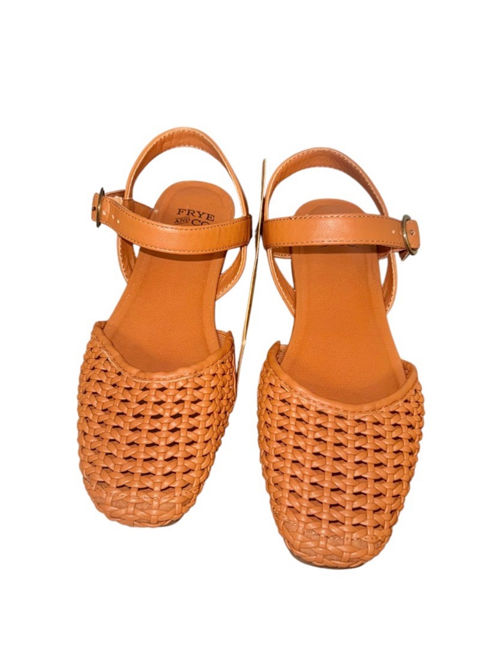 NEW TAGS FRYE & co brown braided sandals women’s shoes size 6 - Picture 7 of 11